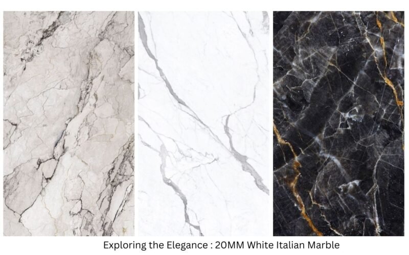 Exploring the Elegance : 20MM White Italian Marble
