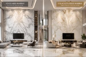 Read more about the article Statuario or Calacatta Gold: The Future of Luxury Interior Design