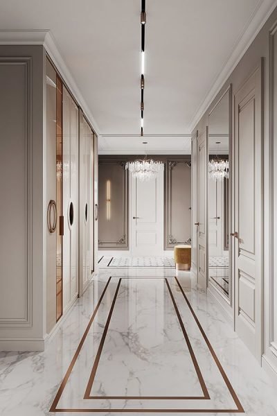 luxurious white marble